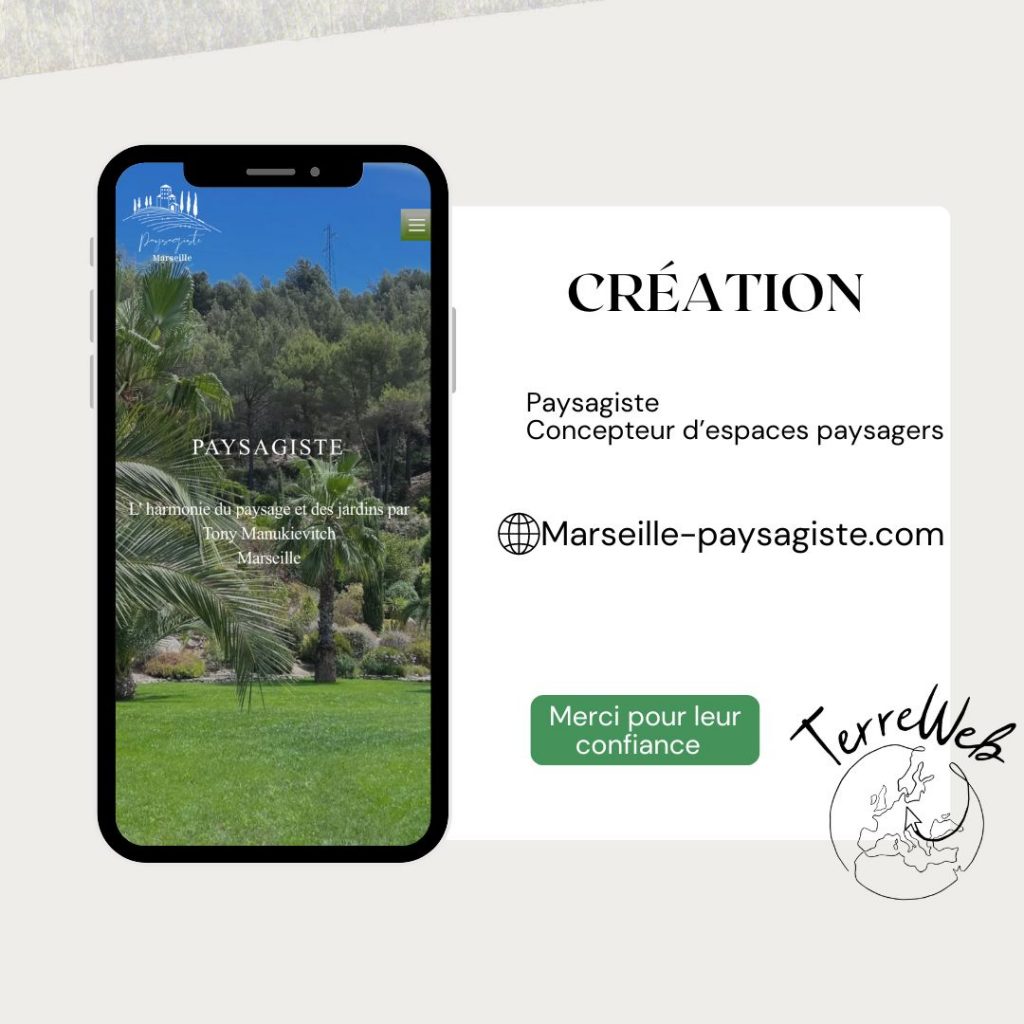 Creation site internet paysagiste Marseille par Agence Web Marseille