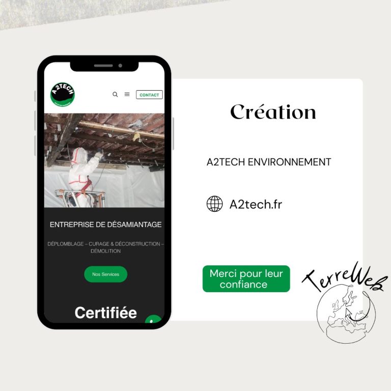 Création site web A2tech par terre web