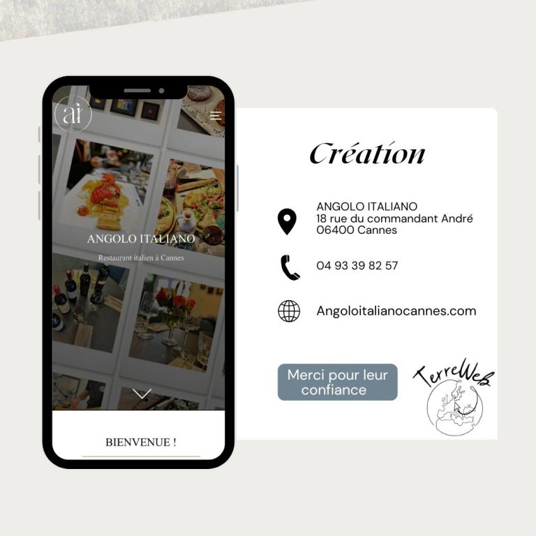 Creation site internet ANGOLO ITALIANO Cannes