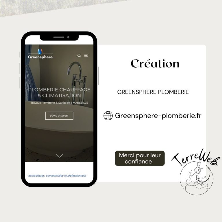 Création site web greensphere par terre web