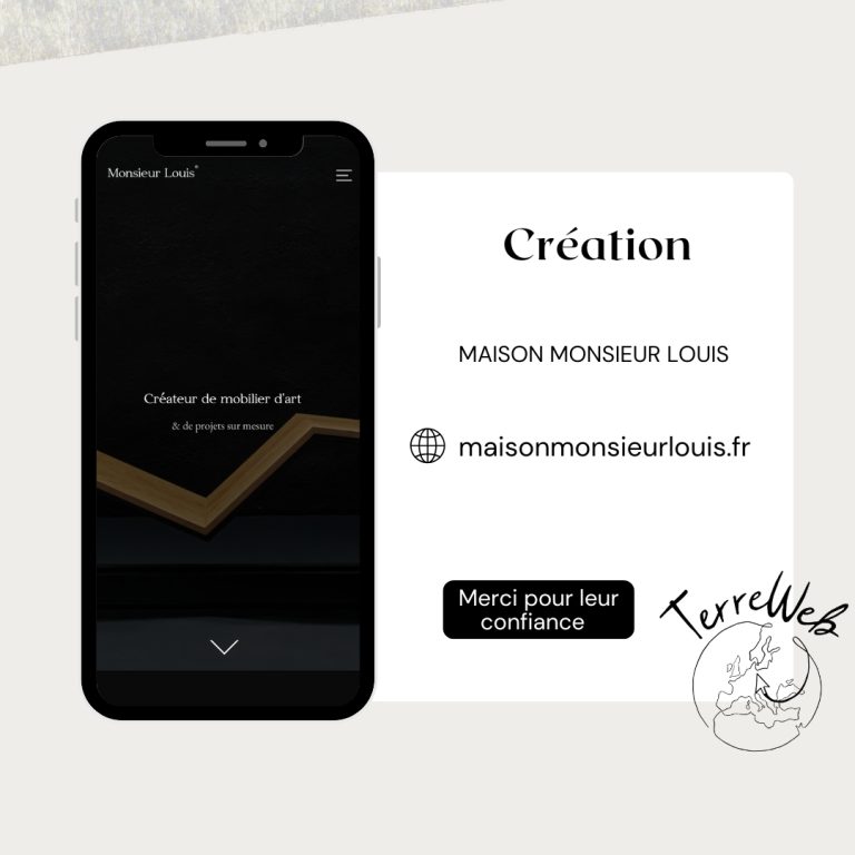 Création site web MONSIEUR LOUIS par terre web